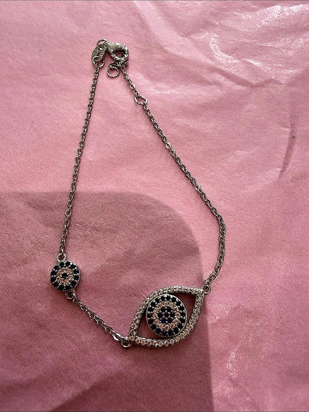 Jeweled Bracelet in Silver & Blue
